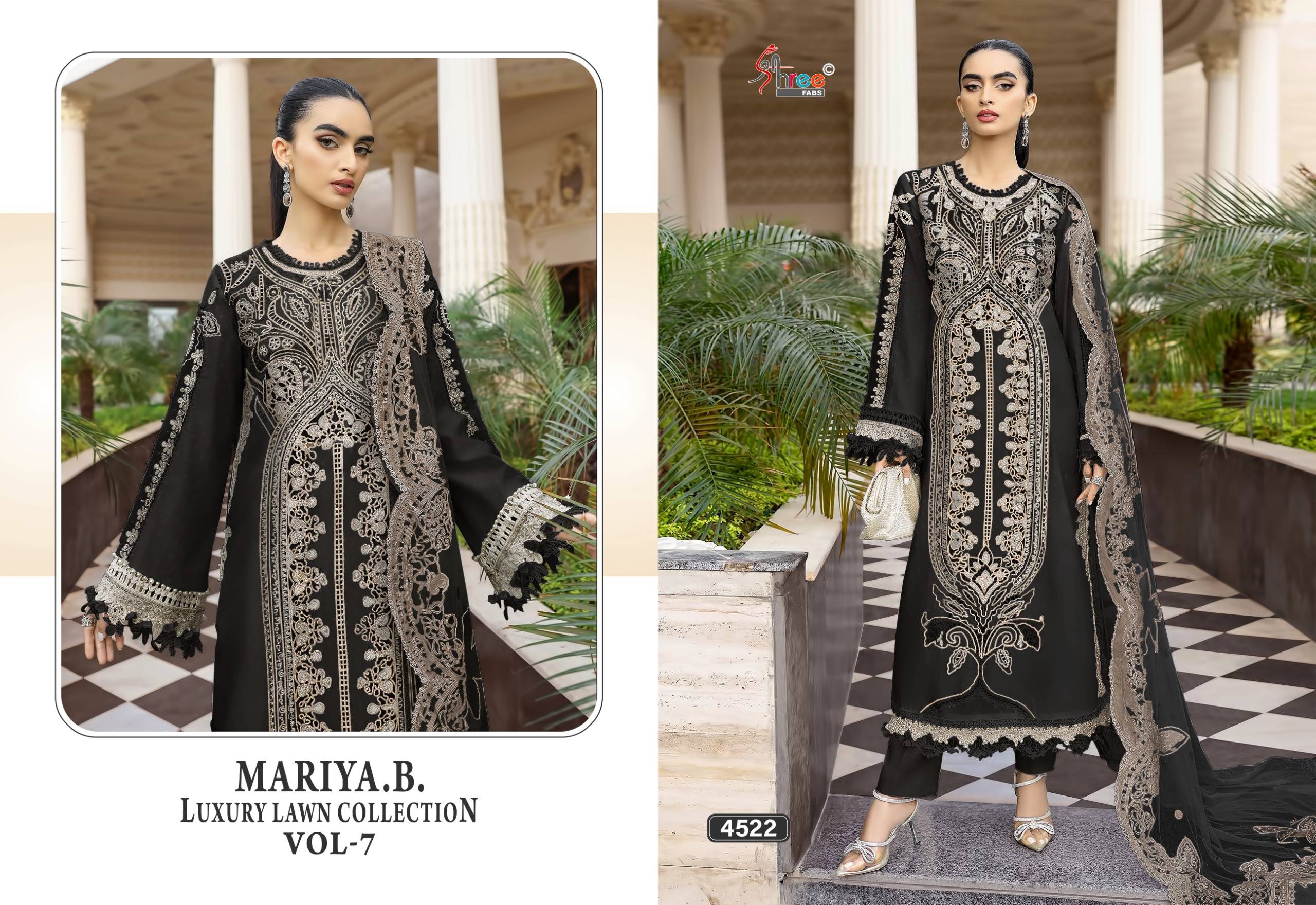 MARIYA B LUXURY LAWN COLLECTION VOL-7 By Shree fabs Indian Traditional casual wear Pakistani pure cotton dresses At Wholesale Price